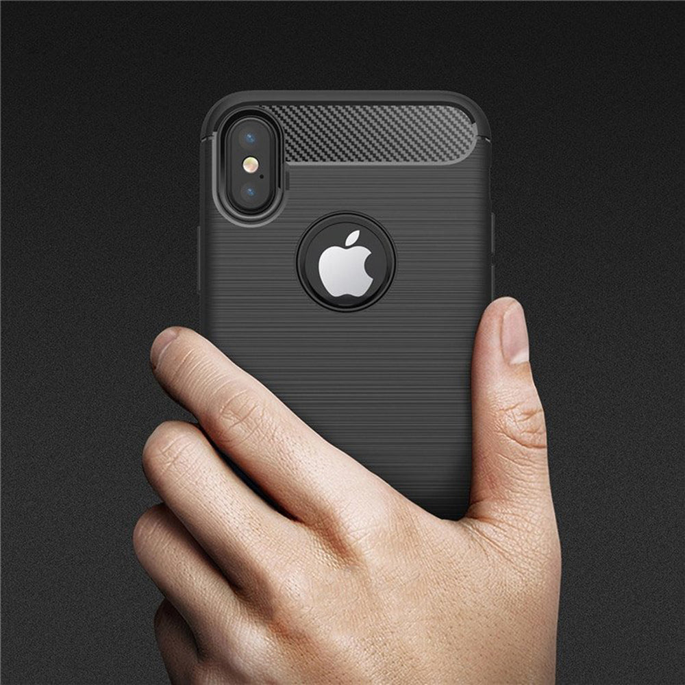 Capa para Apple iPhone XS / X, Techsuit, Carbono, Preta