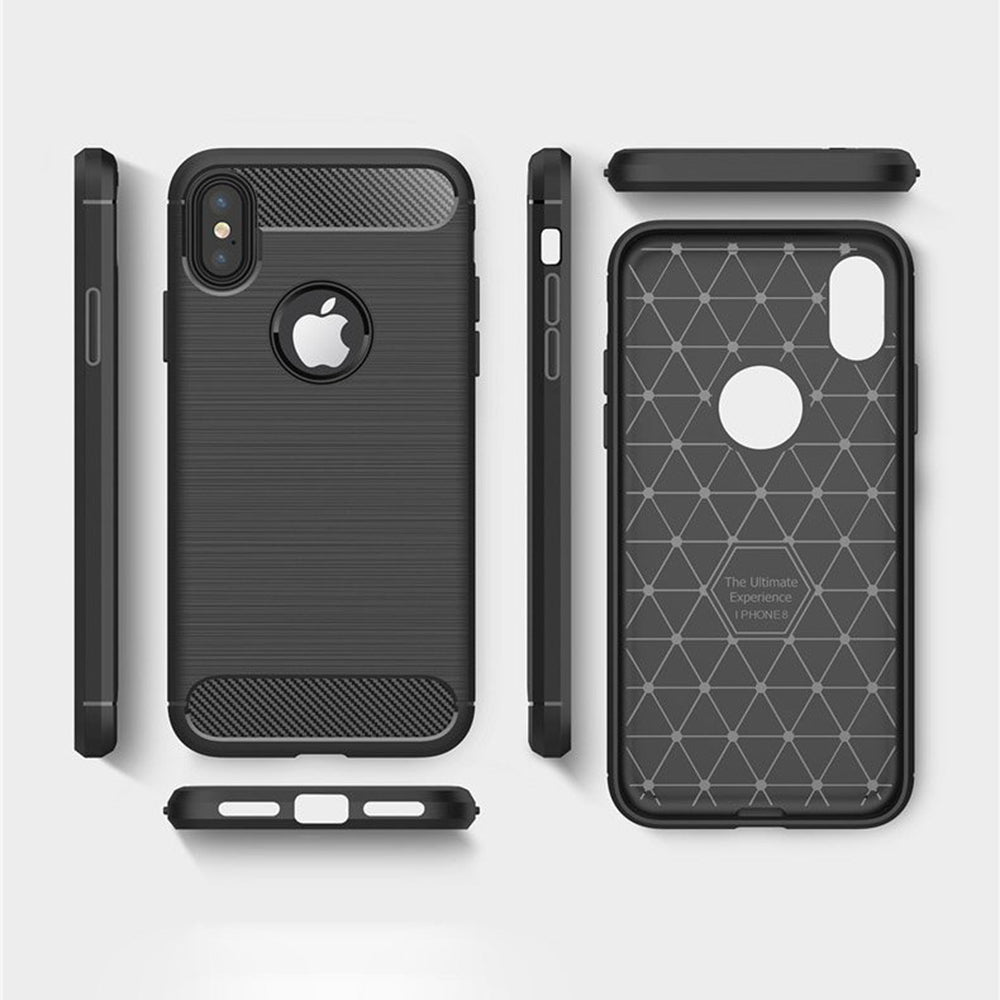 Capa para Apple iPhone XS / X, Techsuit, Carbono, Preta