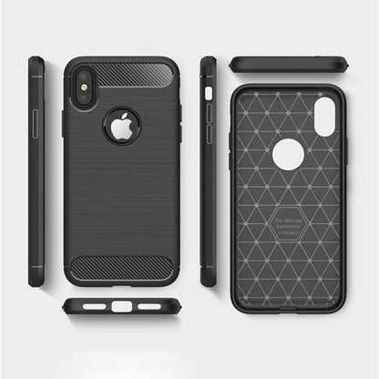 Capa para Apple iPhone XS / X, Techsuit, Carbono, Preta