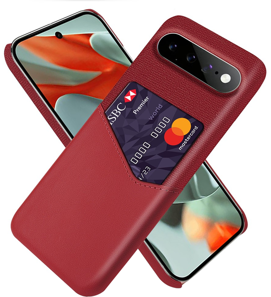 Capa para Google Pixel 11 Pro XL, OEM, Porta Cartões, Vermelha