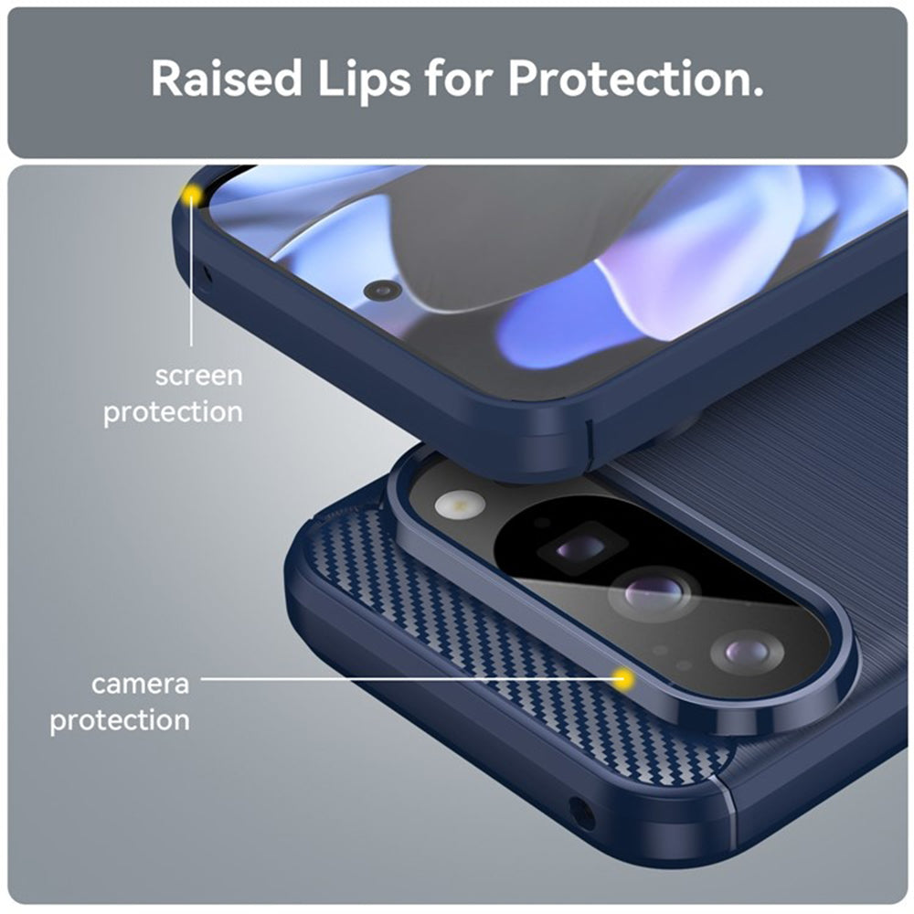 Capa para Google Pixel 10 Pro / 10, Techsuit, Carbono, Azul