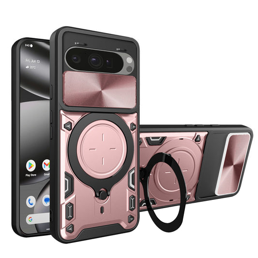 Capa para Google Pixel 10 Pro XL, Techsuit, CamGuard Pro, Rosa Dourado