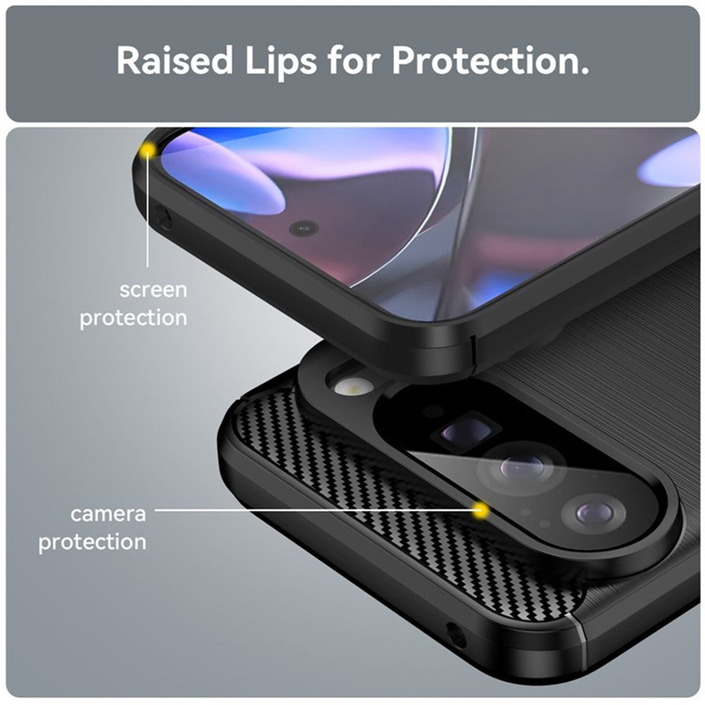 Capa para Google Pixel 10 Pro XL, Techsuit, Carbono, Preta