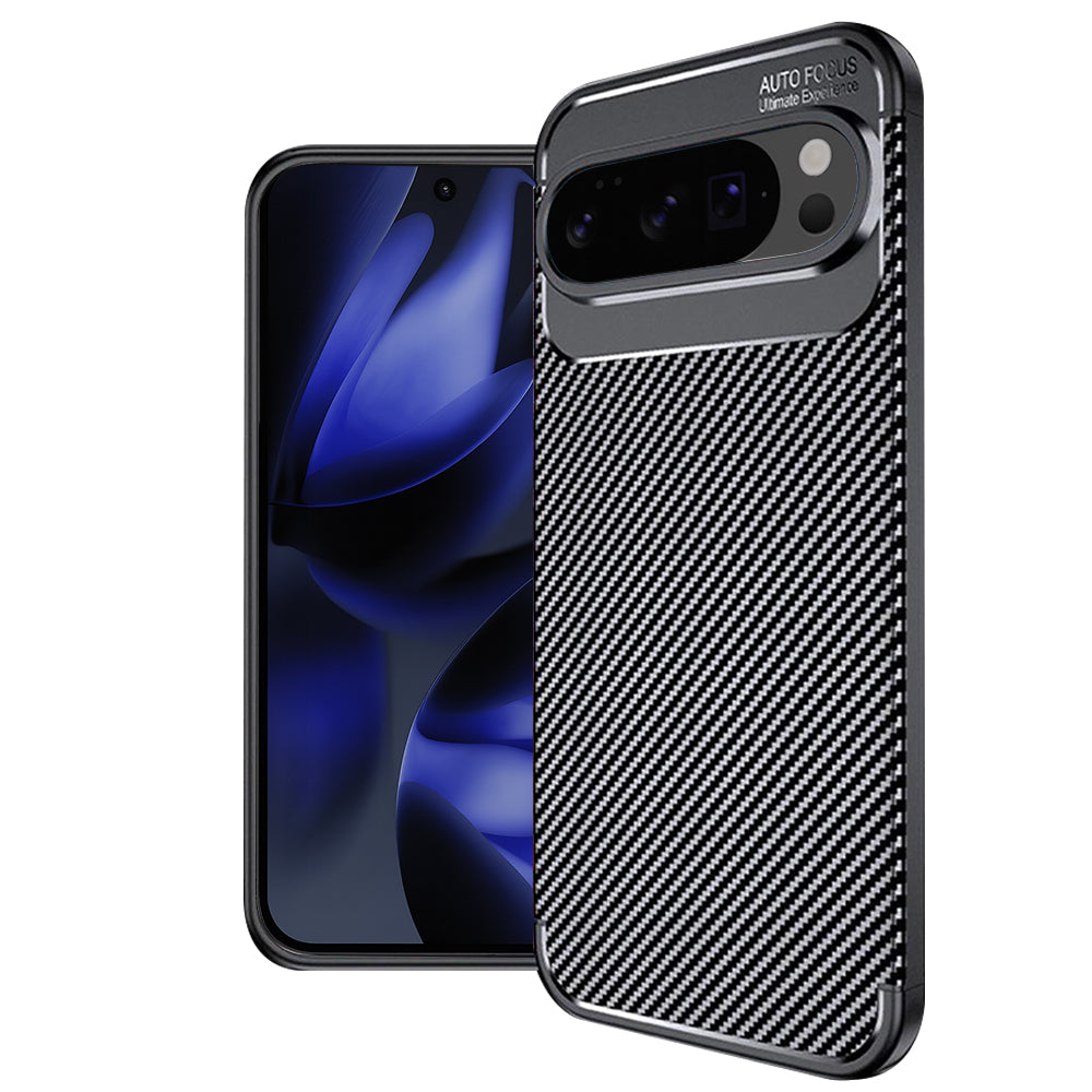 Capa para Google Pixel 10 Pro XL, Techsuit, Fibra de Carbon, Preta
