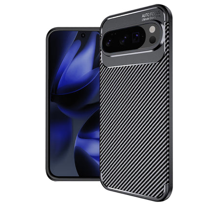 Capa para Google Pixel 10 Pro XL, Techsuit, Fibra de Carbon, Preta