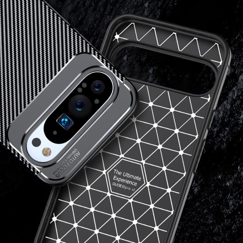 Capa para Google Pixel 10 Pro XL, Techsuit, Fibra de Carbon, Preta