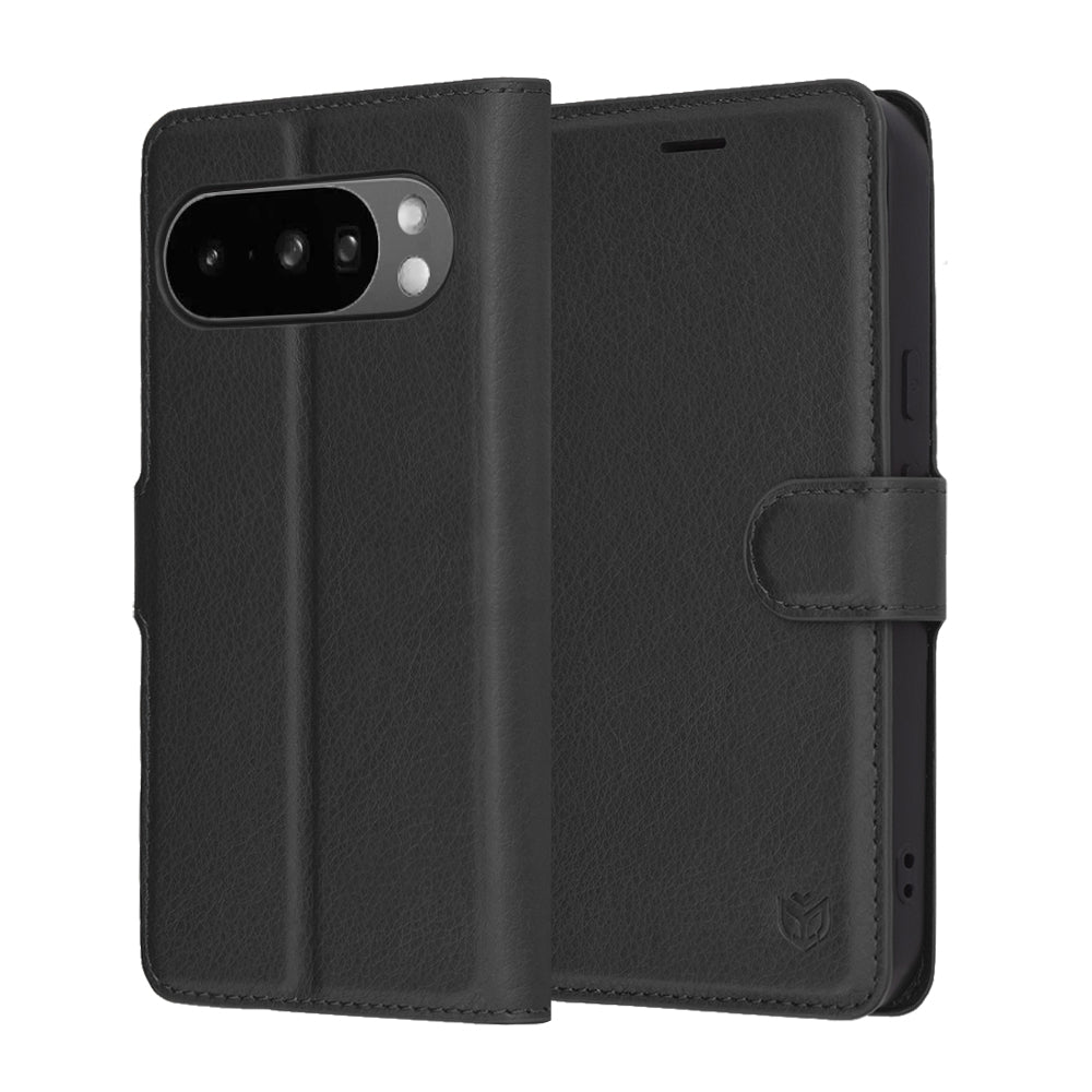Capa para Google Pixel 10 Pro XL, Techsuit, Leather Folio, Preta