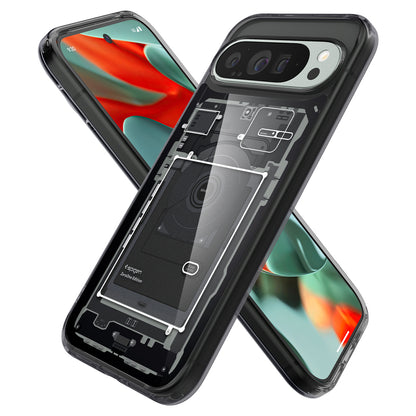 Capa para Google Pixel 9 Pro XL, Spigen, Ultra Hybrid Zero One, Preta ACS07722