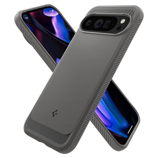Capa para Google Pixel 9 Pro XL, Spigen, Rugged Armor, Cinza ACS07784