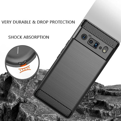Capa para Google Pixel 6 Pro, Techsuit, Carbono, Preta