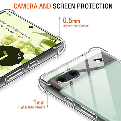 Capa para Google Pixel 6a, Techsuit, Shockproof Clear, Transparente