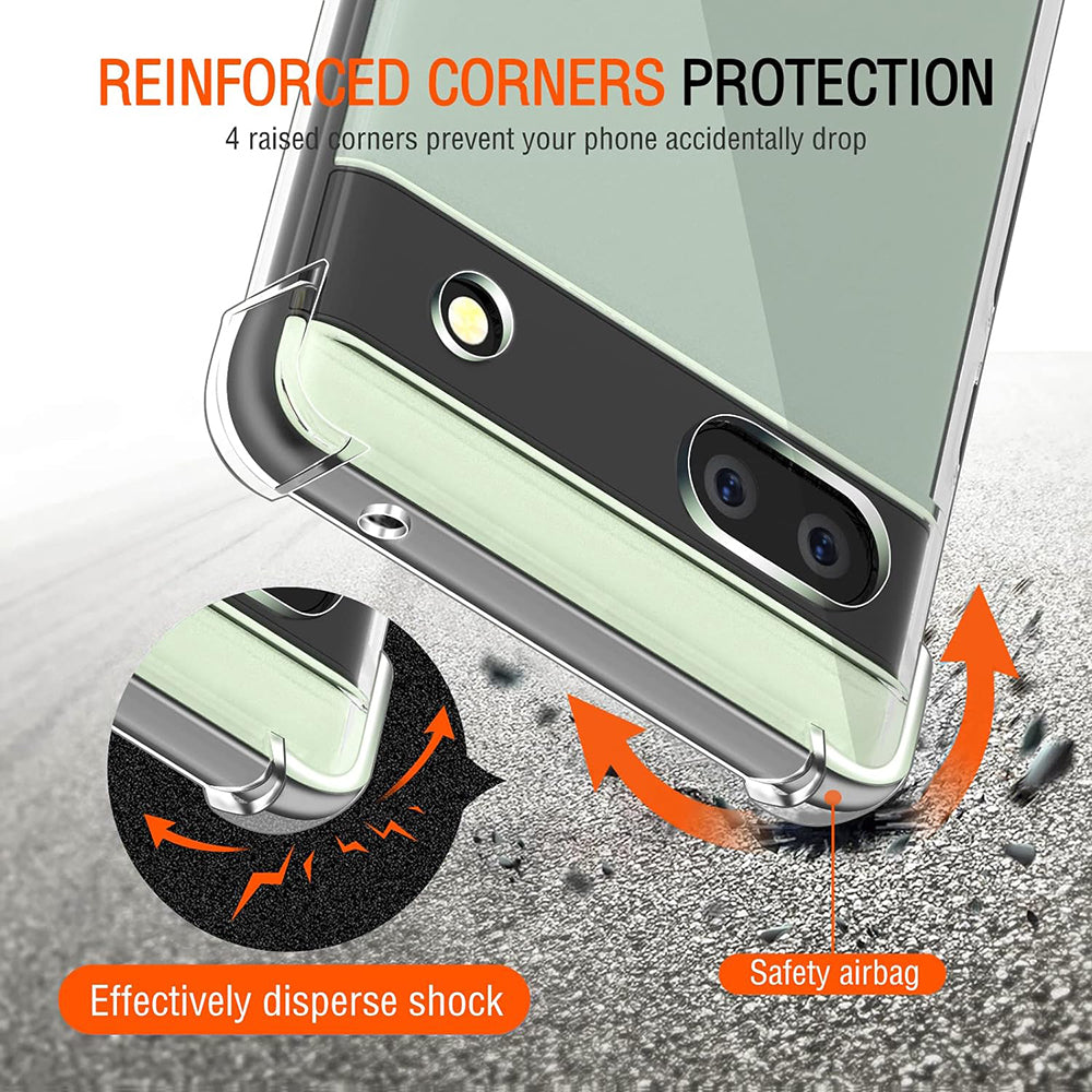 Capa para Google Pixel 6a, Techsuit, Shockproof Clear, Transparente