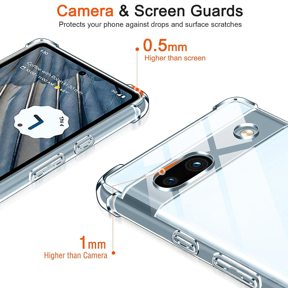 Capa para Google Pixel 7a, Techsuit, Shockproof Clear, Transparente