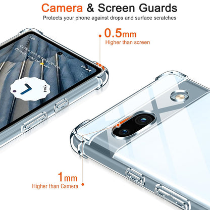 Capa para Google Pixel 7a, Techsuit, Shockproof Clear, Transparente