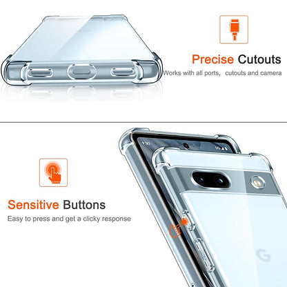 Capa para Google Pixel 7a, Techsuit, Shockproof Clear, Transparente