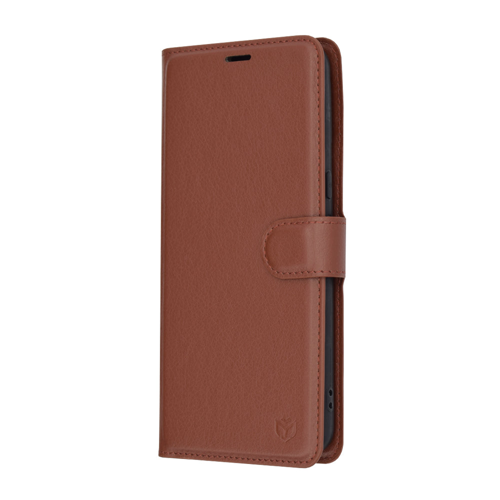 Capa para Google Pixel 8 Pro, Techsuit, Leather Folio, Castanha