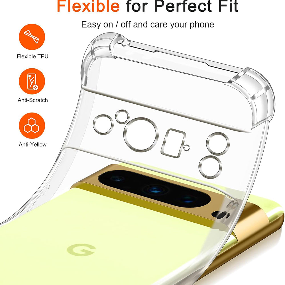 Capa para Google Pixel 8 Pro, Techsuit, Shockproof Clear, Transparente