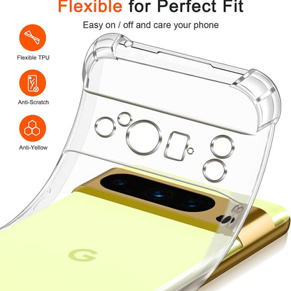 Capa para Google Pixel 8 Pro, Techsuit, Shockproof Clear, Transparente