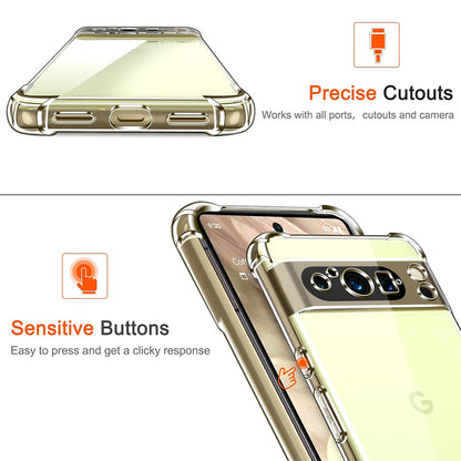 Capa para Google Pixel 8 Pro, Techsuit, Shockproof Clear, Transparente