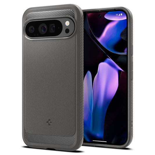 Capa para Google Pixel 9 Pro XL, Spigen, Rugged Armor, Cinza ACS07784