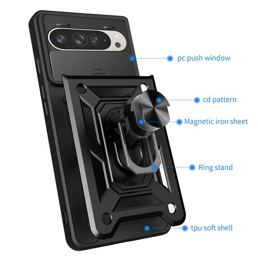 Capa para Google Pixel 9 / 9 Pro, Techsuit, CamShield, Rosa