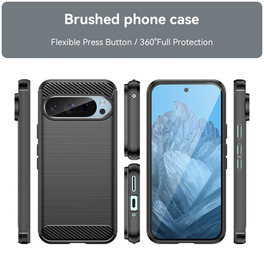 Capa para Google Pixel 9 / 9 Pro, Techsuit, Carbono, Preta