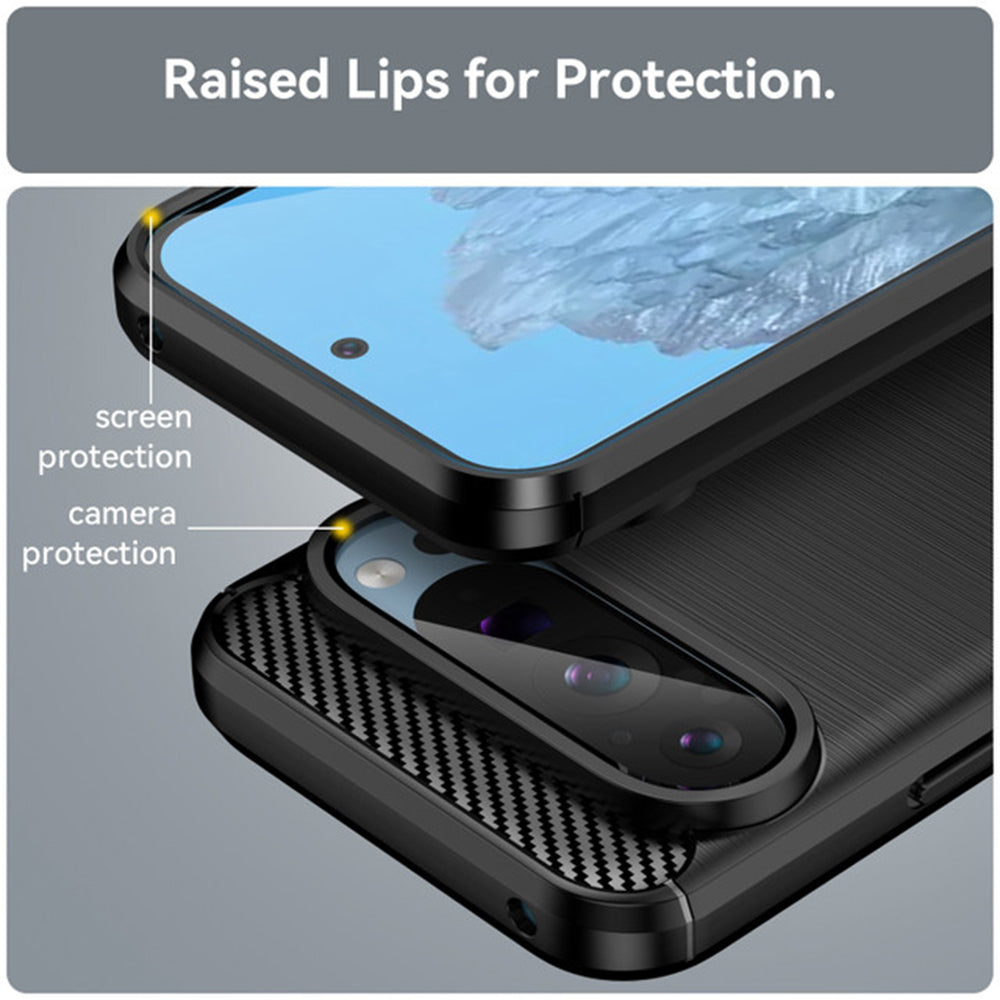 Capa para Google Pixel 9 / 9 Pro, Techsuit, Carbono, Preta