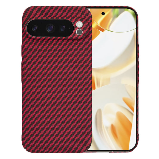 Capa para Google Pixel 9 Pro, Techsuit, Carbonite FiberShell, Vermelha