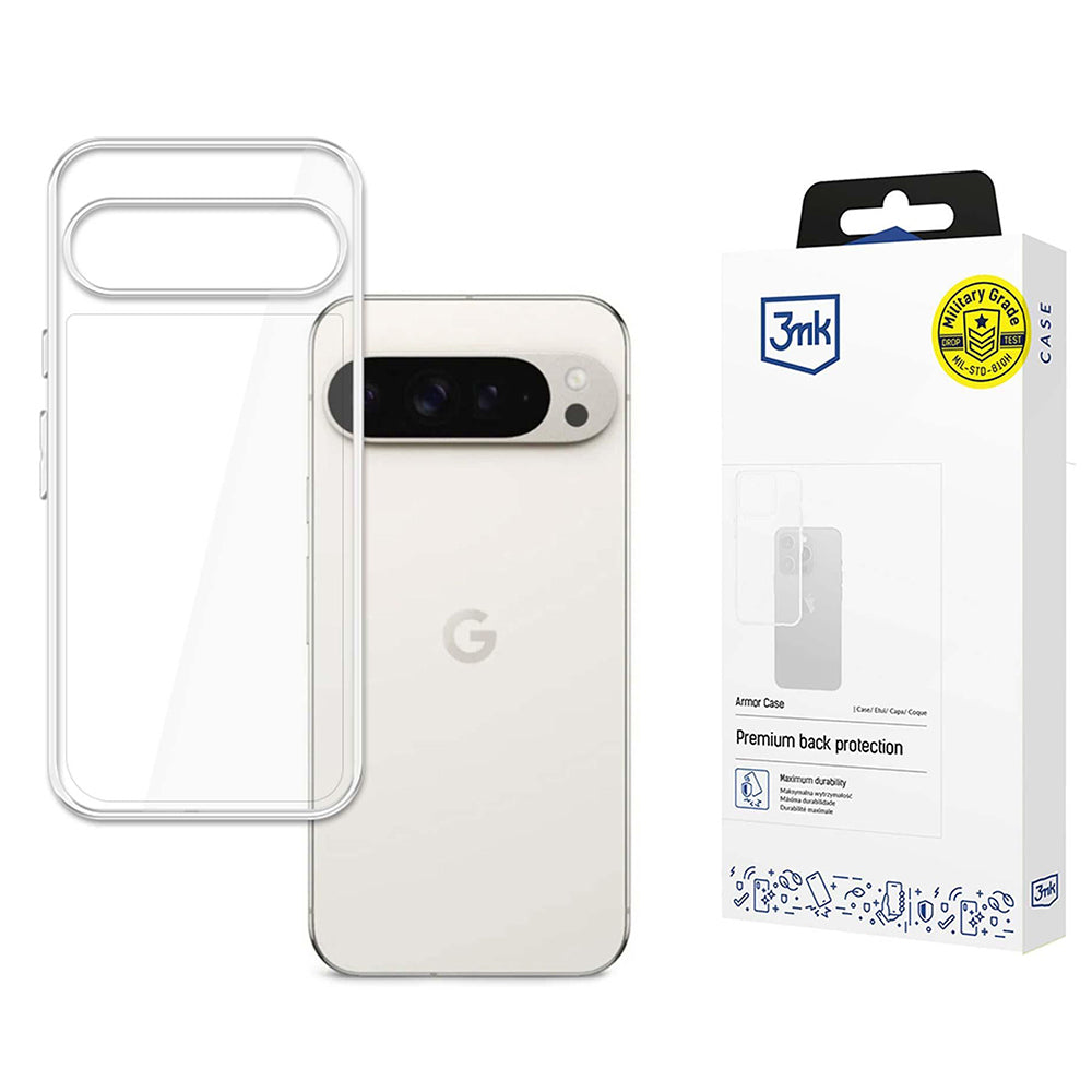 Capa para Google Pixel 9 Pro XL, 3MK, Armor, Transparente