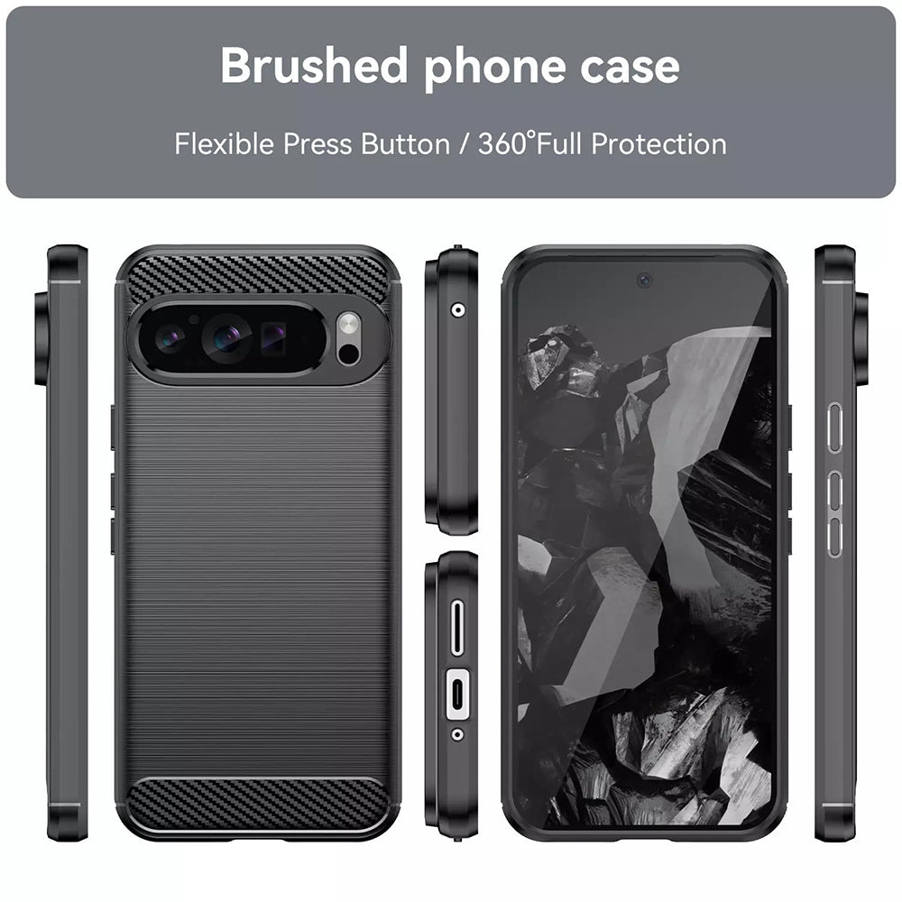 Capa para Google Pixel 9 Pro XL, Techsuit, Carbono, Azul