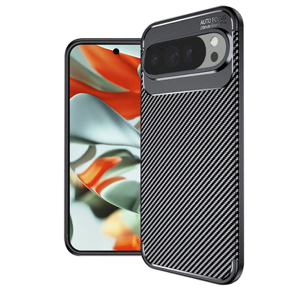 Case for Google Pixel 9 Pro XL, Techsuit, CarbonFiber, Black