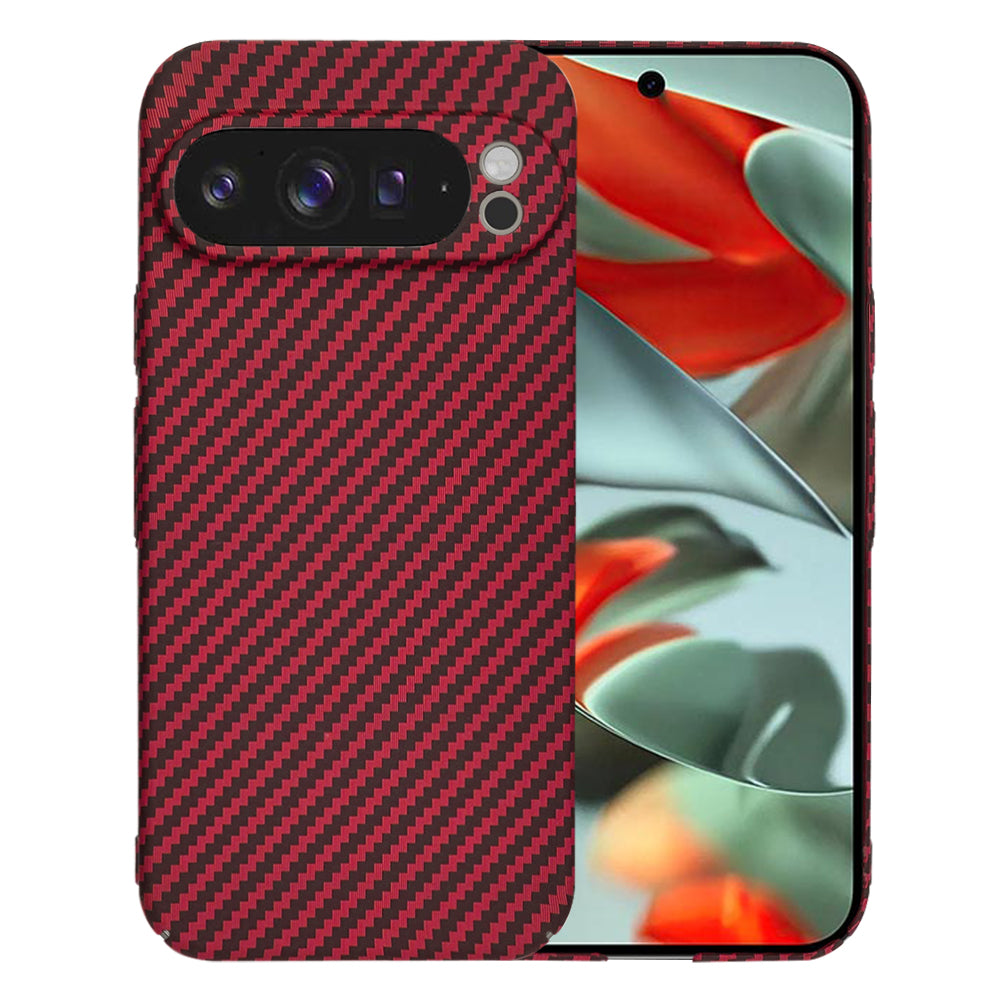 Capa para Google Pixel 9 Pro XL, Techsuit, Carbonite FiberShell, Vermelha