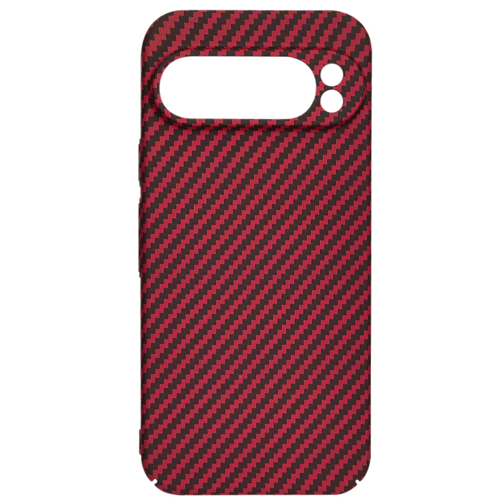 Capa para Google Pixel 9 Pro XL, Techsuit, Carbonite FiberShell, Vermelha