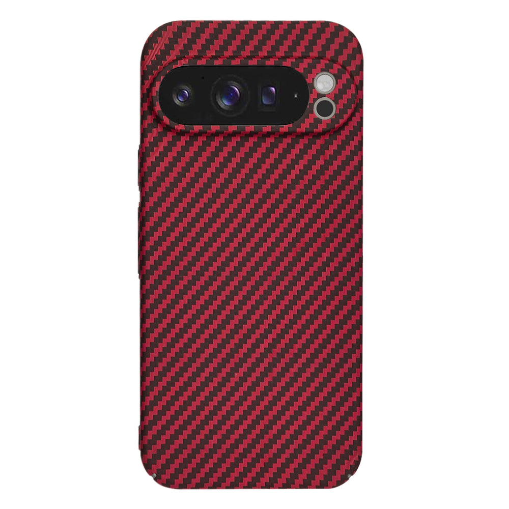Capa para Google Pixel 9 Pro XL, Techsuit, Carbonite FiberShell, Vermelha