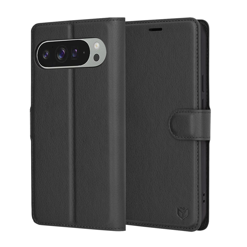 Capa para Google Pixel 9 Pro XL, Techsuit, Leather Folio, Preta