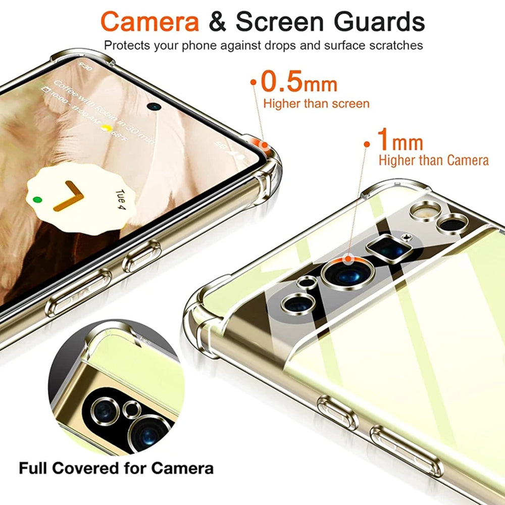 Capa para Google Pixel 9 Pro XL, Techsuit, Shockproof Clear, Transparente