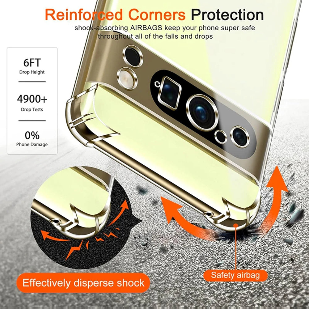 Capa para Google Pixel 9 Pro XL, Techsuit, Shockproof Clear, Transparente