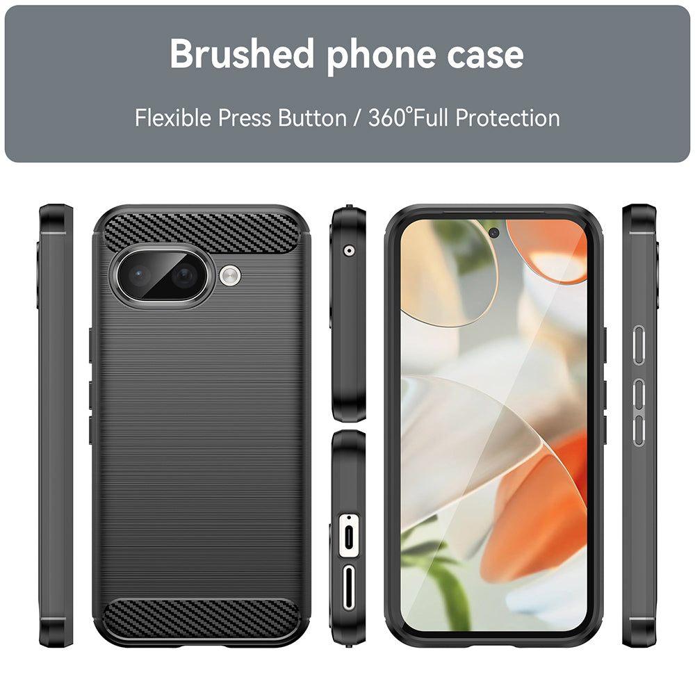 Capa para Google Pixel 9a, Techsuit, Carbono, Preta