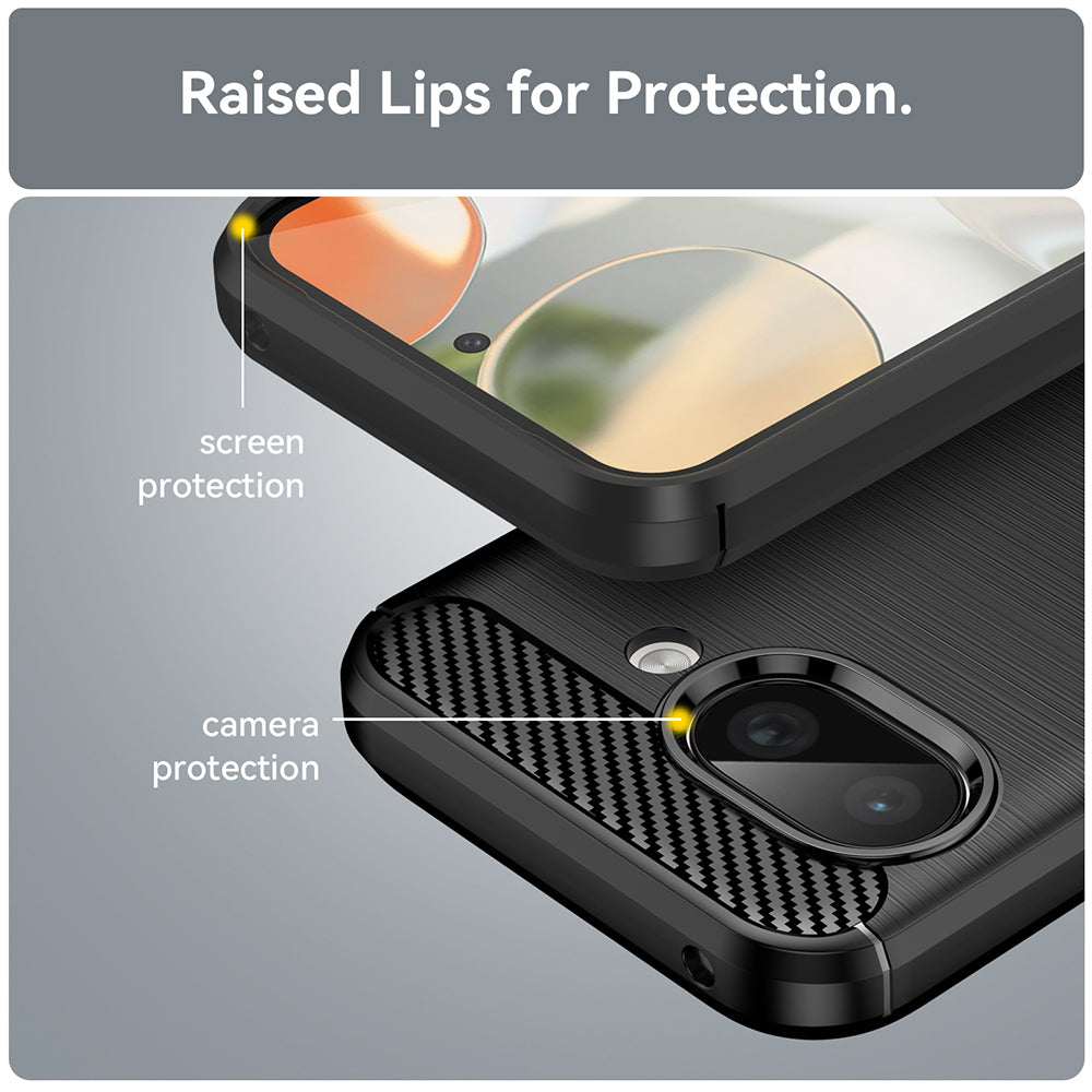 Capa para Google Pixel 9a, Techsuit, Carbono, Preta