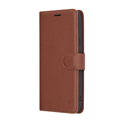 Capa para Google Pixel 9a, Techsuit, Leather Folio, Castanha