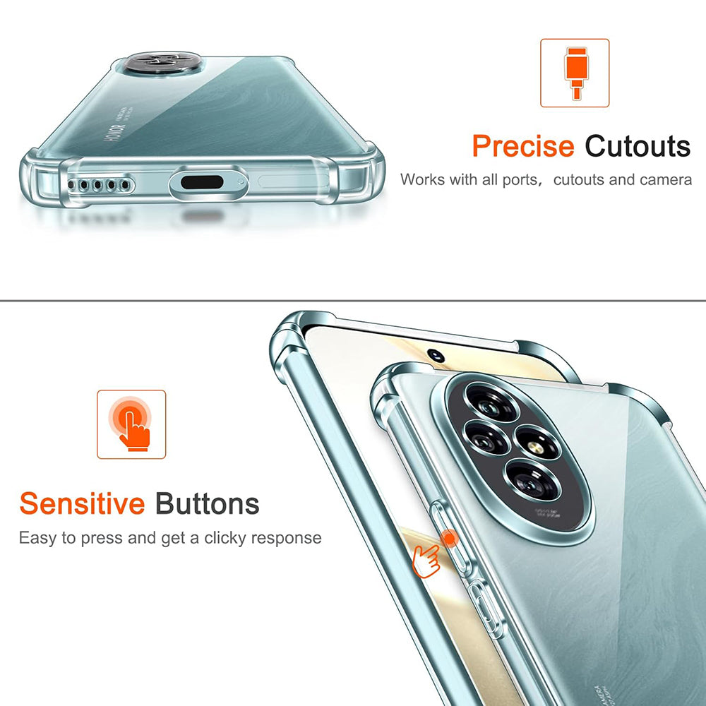 Capa para Honor 200, Techsuit, Shockproof Clear, Transparente