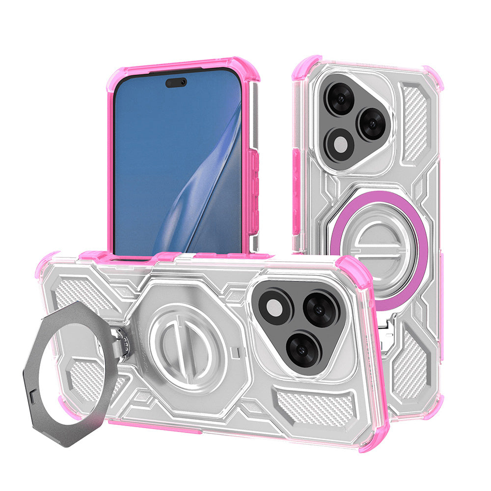 Capa para Honor 400 Lite, Techsuit, Carbon Shield Pro, Rosa