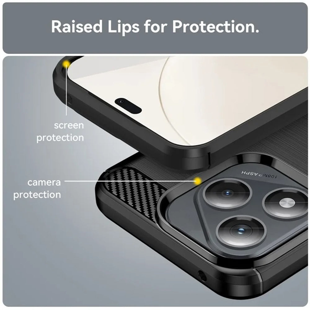 Capa para Honor 400 Lite, Techsuit, Carbono, Preta