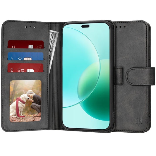 Capa para Honor 400 Lite, Techsuit, Diary Book, Preta