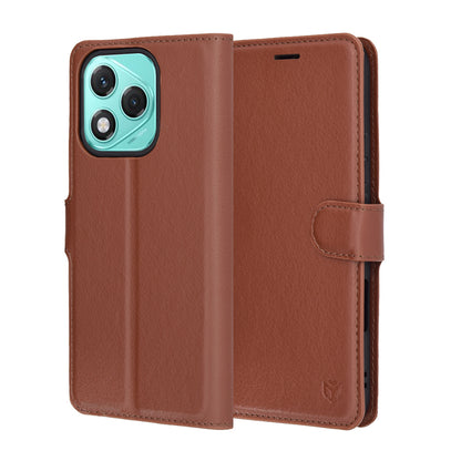 Capa para Honor 400 Lite, Techsuit, Leather Folio, Castanha