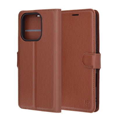 Capa para Honor 400 Lite, Techsuit, Leather Folio, Castanha
