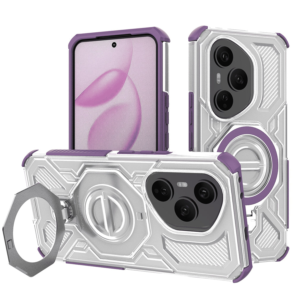 Capa para Honor 400 Pro, Techsuit, Carbon Shield Pro, Roxo