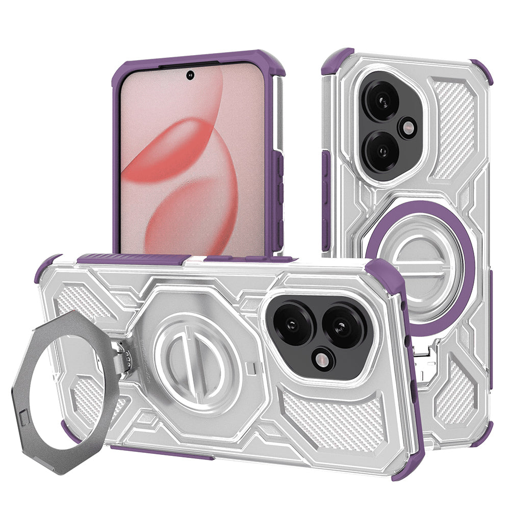 Capa para Honor 400, Techsuit, Carbon Shield Pro, Roxo