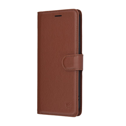Capa para Honor 400, Techsuit, Leather Folio, Castanha