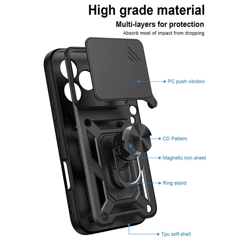 Capa para Honor 600 Lite, OEM, CamShield, Preta